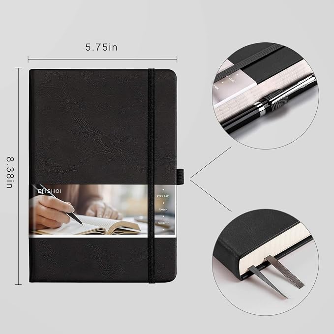 EMSHOI Graph Grid Journal Notebook, 256 Pages, A5 Size (5.7'' x 8.3'')