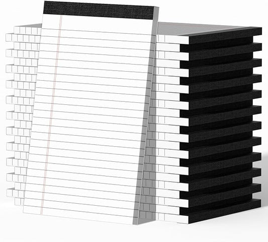 AILZFEI 24pcs 5x8 Inch Note Pads, Legal Pads Paper, 720 Sheets Total, College Ruled | White Legal Pads paper, Notepad for School, Office & Home | The Ultimate Value Pack for Neat Notes, Pads of Paper