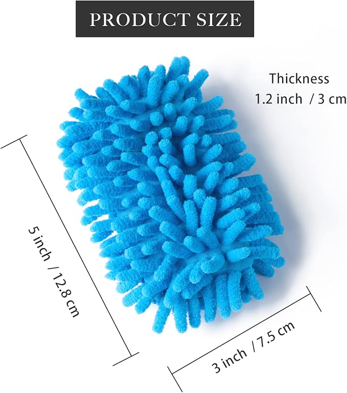 4 Pieces Microfiber Shag Whiteboard Eraser Shag Washable Dry Eraser Board Eraser for Chalk, Classroom Teacher Supplies, Home and Office (Blue)