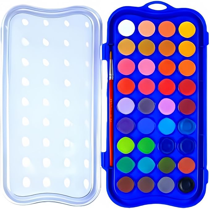 36 Colors Watercolor Book with Paint，Beginner Watercolor Workbook Kit, Watercolors Workbook (36 Colors of Single Pigment)