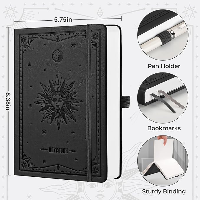 EMSHOI Dotted Journal Notebook, 320 Pages, A5 Size (5.7'' x 8.3'')
