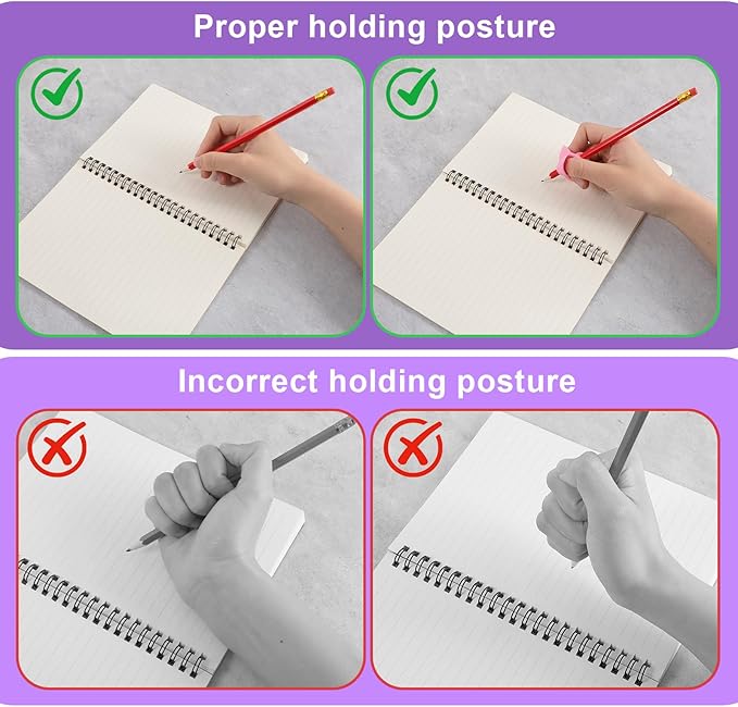 Ptwola 10 Pcs Grips for Pencil for Kids Handwriting Pencil Writing Aid Grip Posture Correction Tool learning to Write Pencil Grippers Holder for Preschooler Training Pen Special Education Classroom