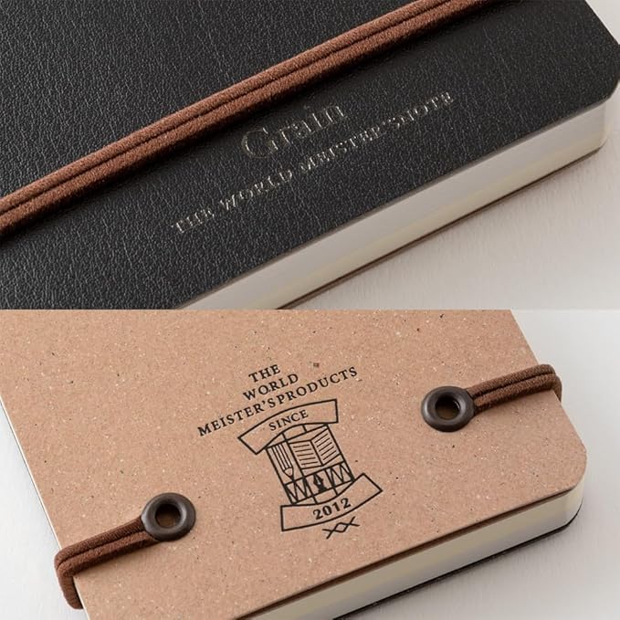 Midori 11796006 Notepad WM Ring Memo Grain Black
