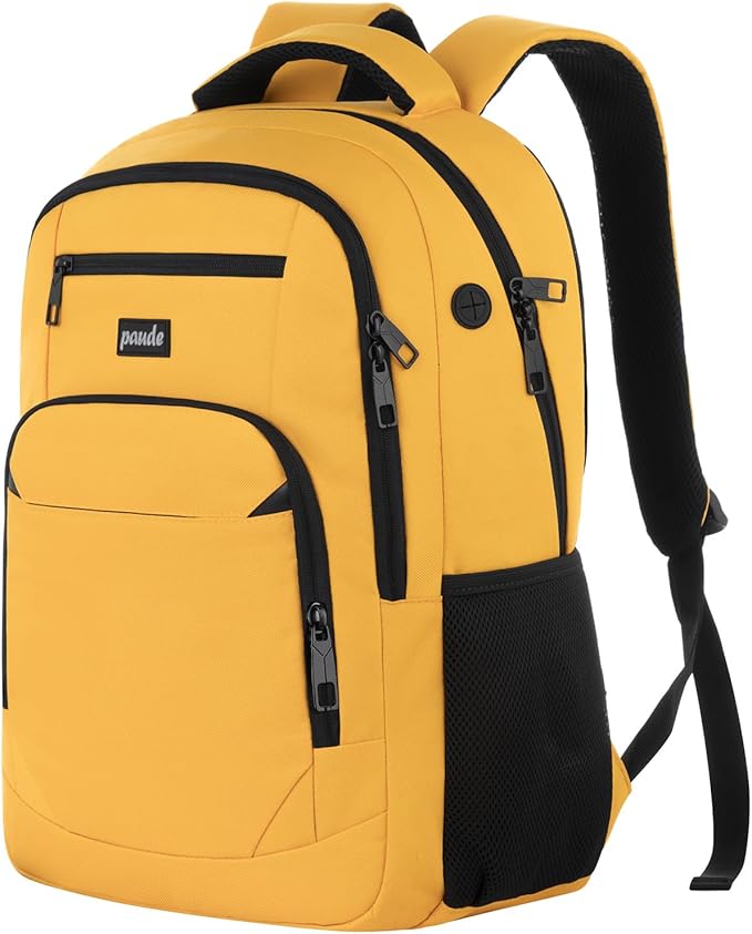 Paude Backpack for School, Laptop, Teens 15.6 Inch College Backpack for University, Business, Work, Travel - Orange