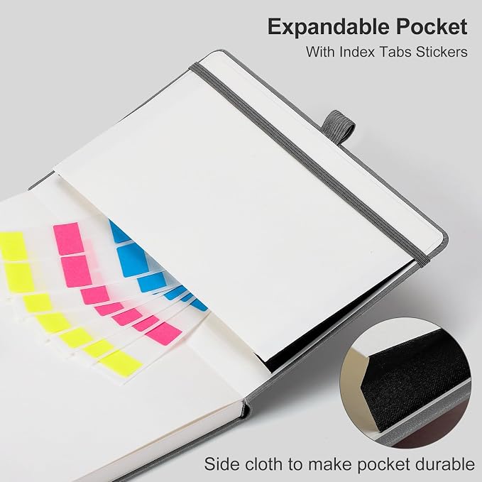 AHGXG Graph Grid Paper Notebook, 160 Pages, A5 Medium Size (5.7'' x 8.3'')