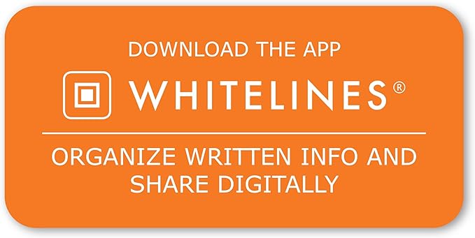 ROARING SPRING Whitelines Premium Line Ruled Spiral Notebook, Digitally Download Your Notes, FREE App, 11" x 8.5" 70 Sheets