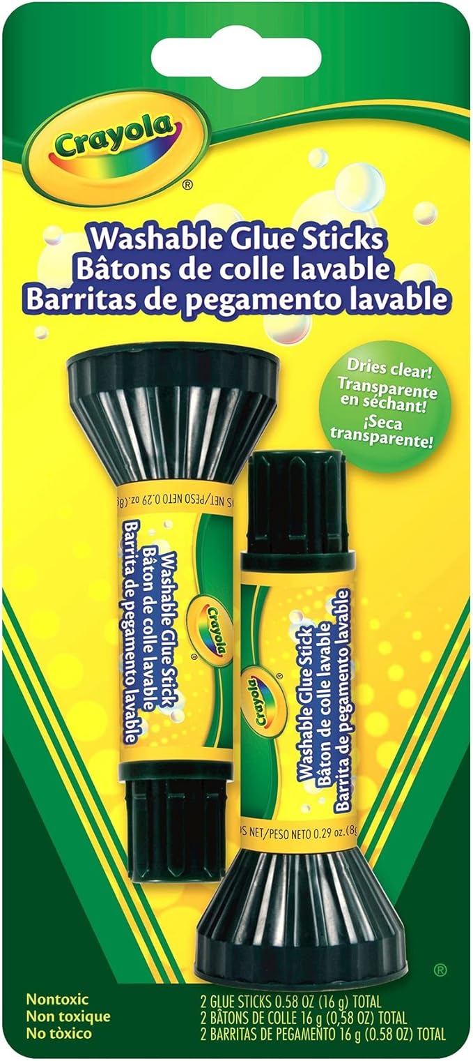 Crayola Glue Stick Set, School Supplies, 2 Count, Each .29oz