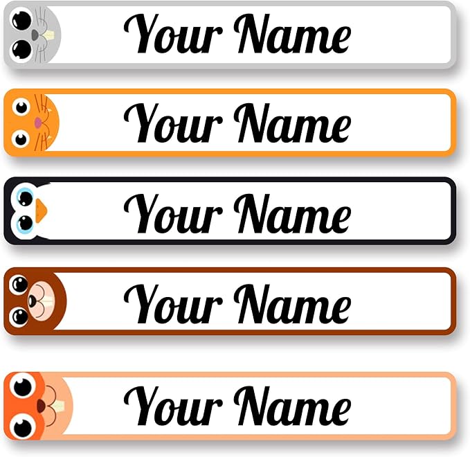 100 Pcs Personalized Labels for Kids School Supplies Waterproof, Custom Name Stickers Kids Labels for Travel, Daycare, Stationery