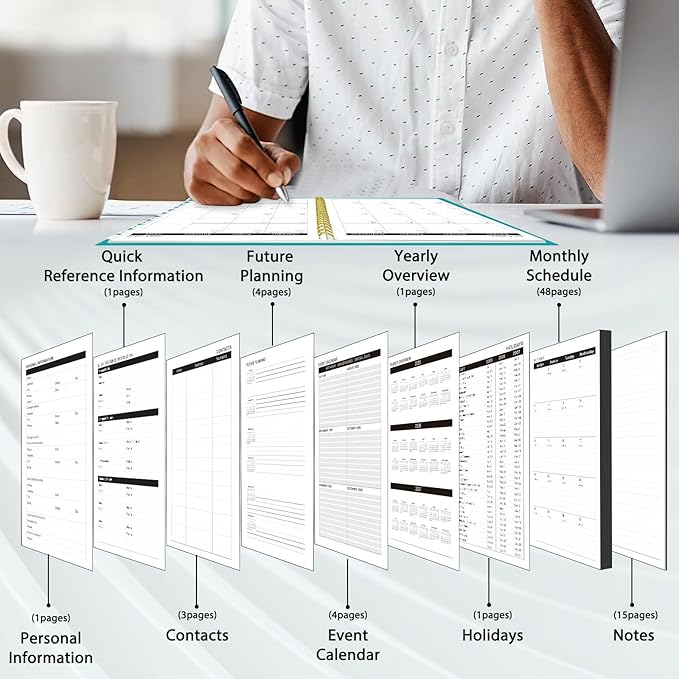 2026-2028 Monthly Planner - 2 Year Monthly Planner Calendar 2026-2028, Jul 2026 - Jun 2028, 8.5" x 11", 24 Months, Spiral-Bound, Tabs, Holidays, Notes, Ideal for School Office Home Planning