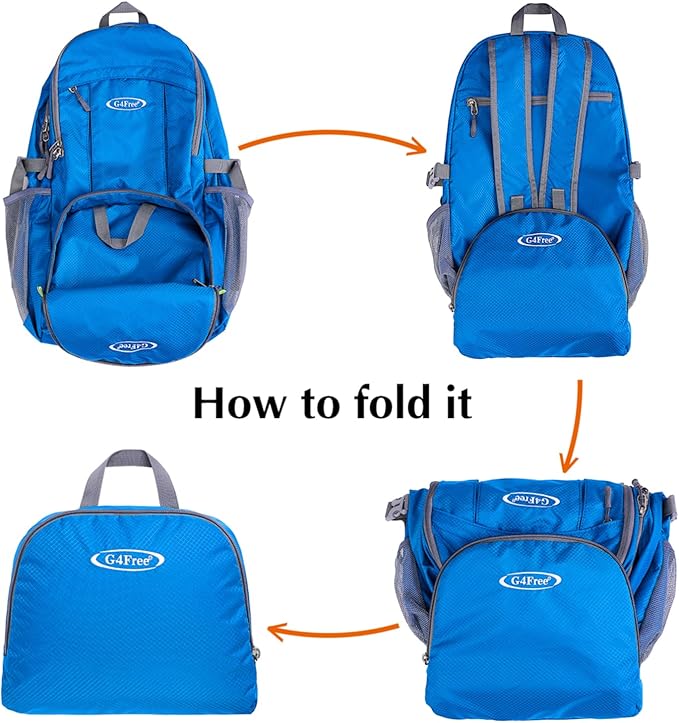 G4Free Lightweight Packable Hiking Backpack, Waterproof Travel Daypack