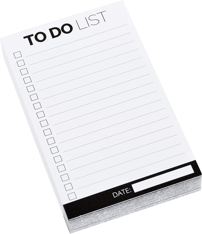 Home Advantage Vertical Index Card To Do Checklist (Black, 3x5)