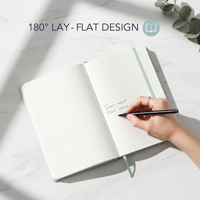 Mr. Pen- Dotted Journal Notebook, A5 Medium Size (5.7"x8.4"), 160 Pages (80 Sheets), Fabric Hardcover, 100 GSM Thick Paper, Bullet Dotted Journal for Planning, Tracking