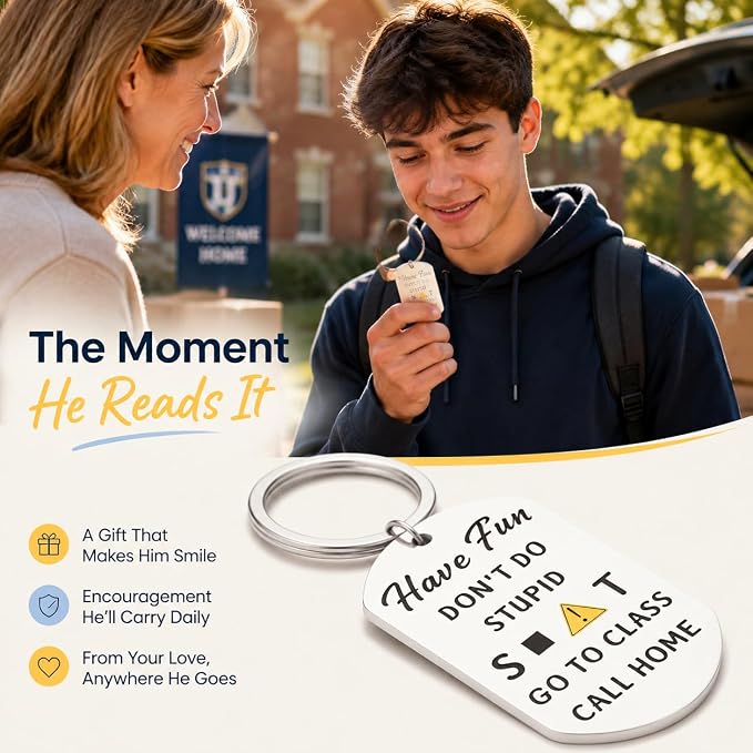 Back to School Supplies for Students, Dorm Room Essentials for Guys Boys, College Dorm Essentials for Girls Teens, First Day of Schools Aesthetic Keychain Going to Middle School Essential for Friend