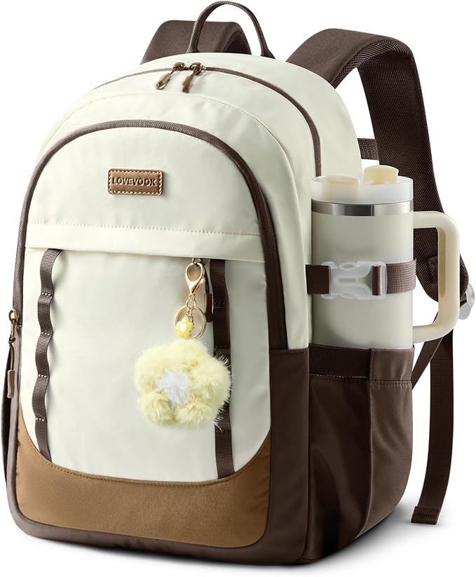 LOVEVOOK School Backpack for Teen Girl, Cute Student Bookbag Fits 15.6 Inch Laptop, Back to School Backpack Purse for Teenagers, Casual Daypack Kid Back Pack Travel Bag, Gift