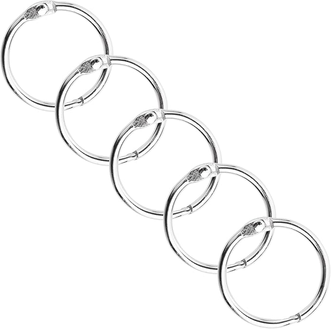 Mr. Pen- Loose Leaf Binder Book Rings, 1 Inch, 40 Pack, Metal Binder Rings for Index Cards, Keychains, School, Home, Office, Silver