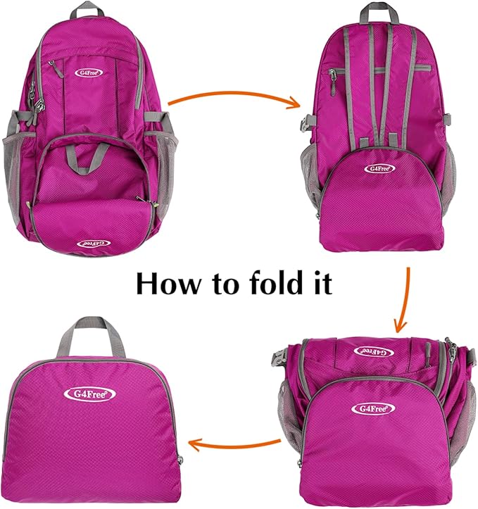 G4Free Lightweight Packable Hiking Backpack, Waterproof Travel Daypack