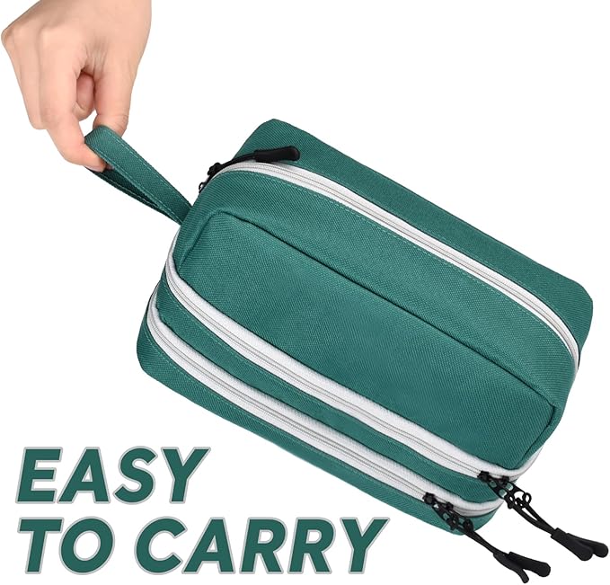 Large Capacity Pencil Case,Multifunction Pencil Pouch,Pencil Bags with Zipper 3 Compartments Pencil case organizer for or School Teen Girl Boy Men Women（Green）