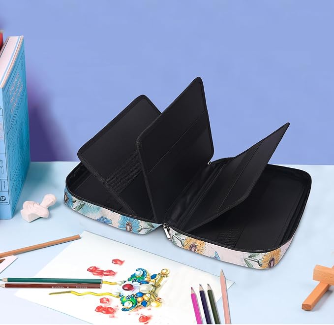Coloring Pencil Case 220 Slots Pencils/Gel Pens Organizer Waterproof Travel Case Zipper Carrying Portable Pencil Markers Pen Holder Bag for Painter Writers
