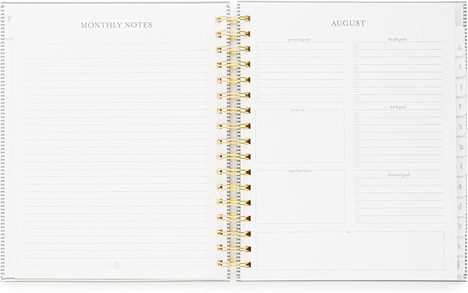 Sugar Paper Academic Planner 2026 2027, Monthly Planner for School, College and Teacher Planning, Hardcover Calendar Book with Notes Pages, Bookmarks and Elastic Band Closure
