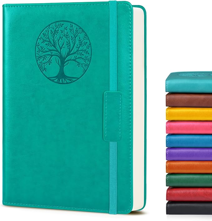 Lined Journal Notebook for Women Men,256 Thick Pages,A5 Hardcover Vintage Leather Journal for Writing,Travel,Business,Work, School,College Ruled Notebooks for Note Taking,Daily Diary 5.7"×8.3"