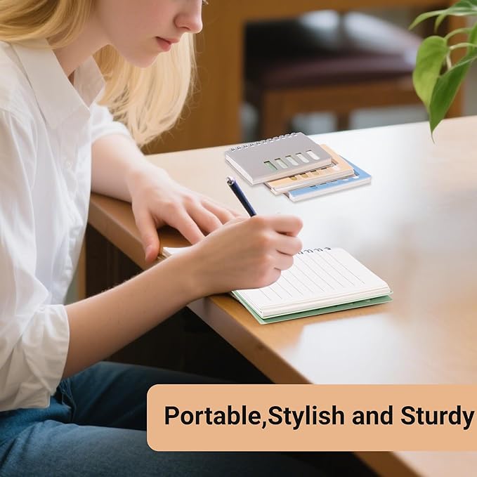Yoment Pocket Small Notebook 3" x 5", Set of 8 Pocket Spiral Notepads, Mini Notebooks for Work, School, Office, Students and Professionals