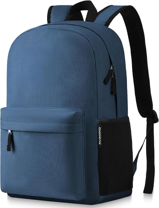 ZUBOND Unisex Backpack for School & Travel - Lightweight Laptop Backpack Fits 15.6 Inch Notebook, Water Bottle Pocket - Ideal for Teens, College Students, Adults
