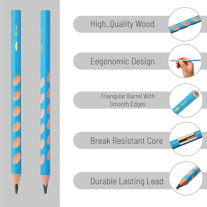 Mr. Pen- Wood-Cased Pencils, 10 Pack, Pre-Sharpened, #2, Jumbo