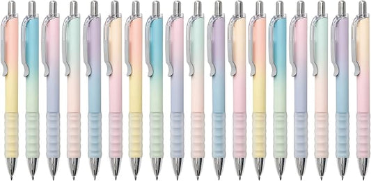 Aisibeiger Gel Pens Fine Point 0.7mm Black Ink Gel Pen Retractable Cute Pens for Smooth Writing School Office Supplies, Pack of 18