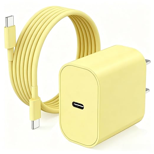 iPhone 17 16 15 Charger/6ft Type C to C Charging Cable Cord Long,USB C Fast Charging Block Plug for Apple iPhone 17 Pro Max/17 Air/16 Pro/16/15 Plus/AirPods/iPad/mini Plug Cube Birck Box Power Adapter