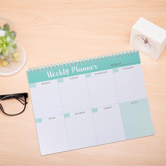 Generic Weekly Planner Notepad Double Coil to Do List Planner Daily Schedule Notepad Appointment Pad for Office and Study Management