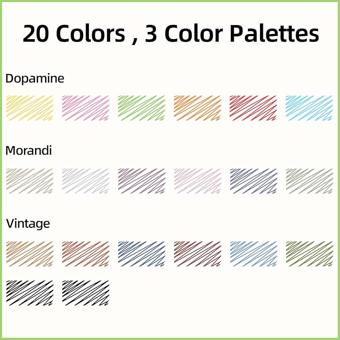 Gel Pens 20 Colors, Fine Point 0.7mm Pens for Journaling, Assorted Colored Pens Quick Dry No Smear, Aesthetic Stationery Pens for Note Taking Bullet Journal Planner