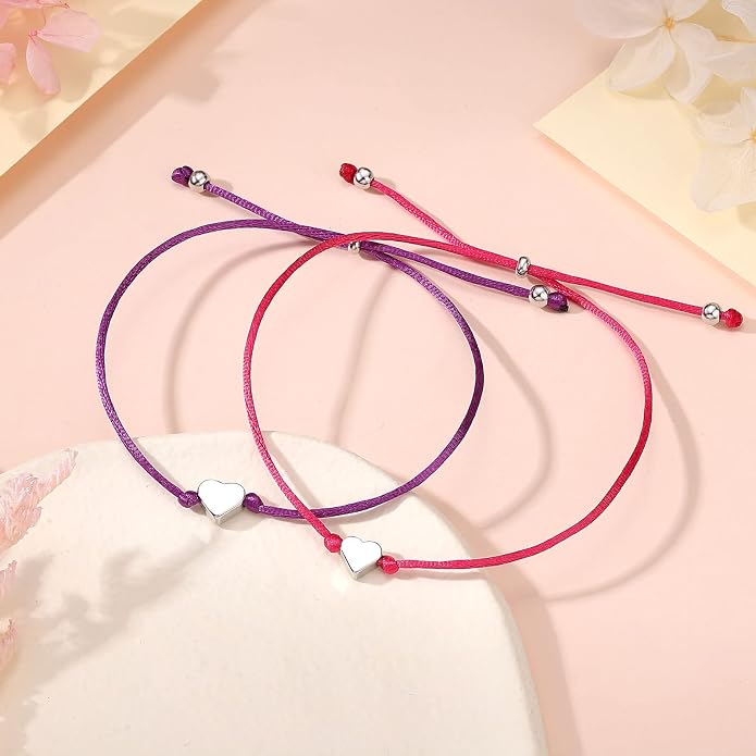 UNGENT THEM Big & Small Heart Bracelets Back to School Gifts for Girls
