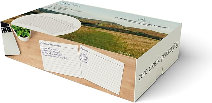 4.1 x 5.8 (A6) Flash cards Pack of 100, Extra thick 300gsm Board, Zero Plastic Packaging