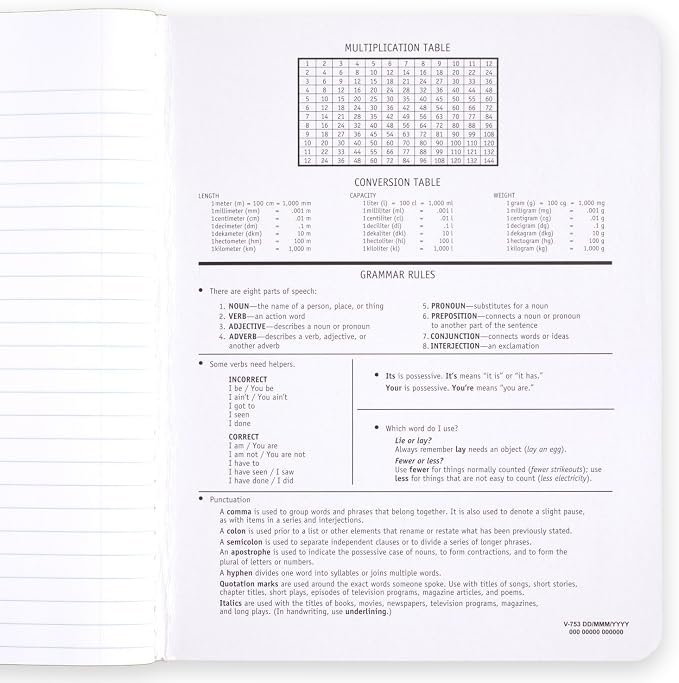 Mead Composition Notebook, College Ruled Paper, 7-1/2" x 9-3/4", 100 Sheets, Black Marble (09932)