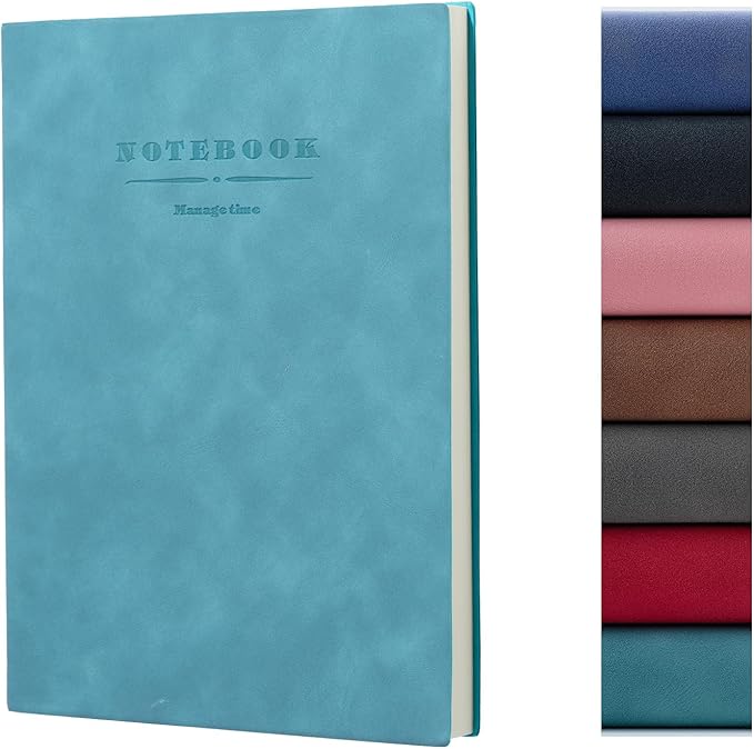360 Pages A4 Journaling Notebooks, 100 Gsm Paper Thick Lined Journal Notebook for Women Men, Journals for Writing Soft Cover College Supplies for for Work Note Taking, Perfect for Office School, Teal