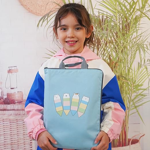 Upgraded Large Size Magic Practice Writing Copybook for Kids, Reusable Copybook Preschool - 4 Books with Pens - Blue Bag