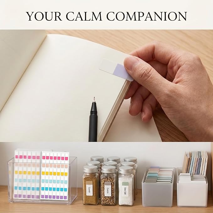 420Pcs Sticky Tabs for Annotating Books, Transparent Page Markers & Flags, Clear Index Note Stickers for Bible, Notebooks & Reading, Small Mini Pop Up Tab Set, Paper Annotation Notes Flag Sticker