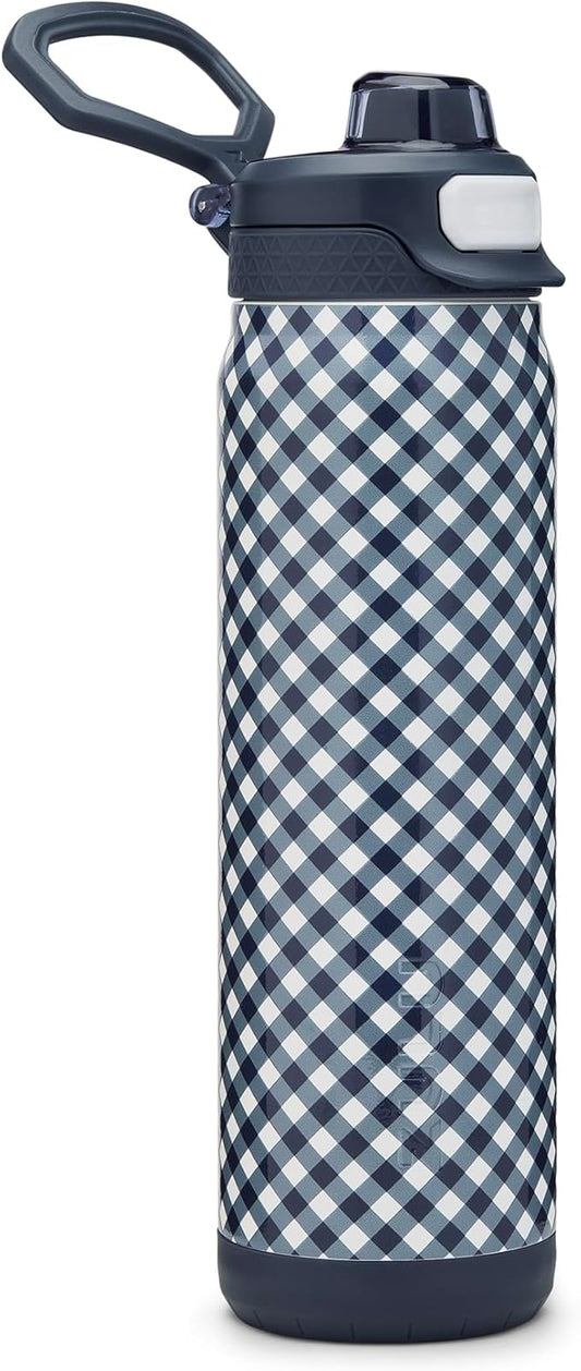 ZULU Powerfill Pro 24oz Stainless Steel Water Bottle - Checkmate Navy