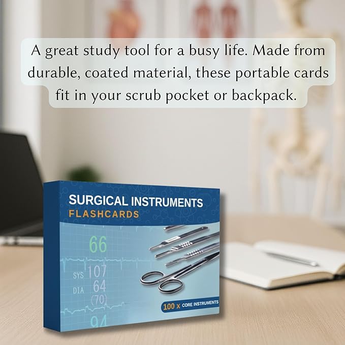 Surgical Instruments Flashcards | Color-Coded Tech Cards for 10 Specialties | Study Guide for Technologists, Sterile Processing Technicians | CST Exam Prep, Surgical tech Gifts and Accessories