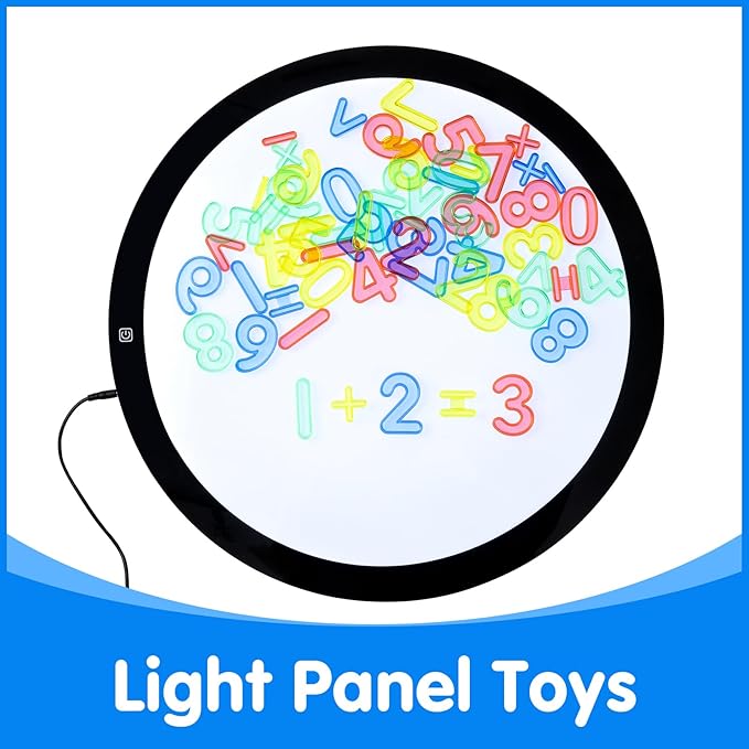 48 Pcs Translucent Numbers – Light Table Toys, Manipulatives and Accessories for Enhanced Learning & Fun