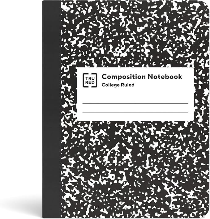 STAPLES Composition Notebook, 9.75x7.5 Inch, College Ruled, 48/Ctn