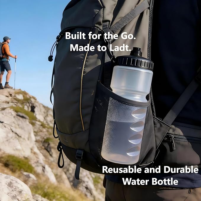 Sports Bottle, 24oz Leak-Proof BPA-Free Cycling Water Bottles, One-way Valve for Quick Hydration, Suitable for Cycling Gym Hiking Outdoor Sports