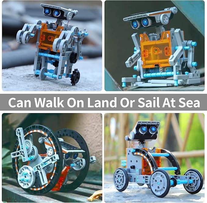 Lucky Doug Solar Power Robot Building Kits Toys for Boys Girls Ages 8-13, STEM Kit Gifts for Kids 8 9 10 11 12 13 Years, DIY Educational Science Building Robotic Set Gifts for Teenagers