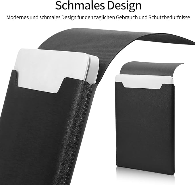 Compatible with Apple 14/13.3 inch Laptop Sleeve, Padded Case, Portable Bag - Black