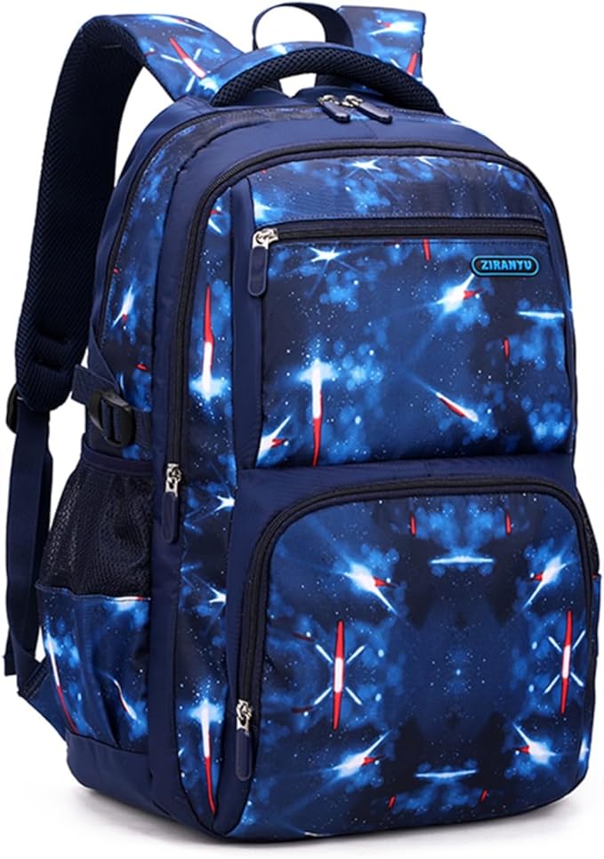 MITOWERMI Boys Backpacks for Primary Junior School Kids Backpack with Lunch Box Galaxy Space Bookbags for Boys Girls