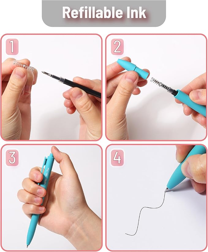 Mr. Pen- Retractable Gel Pens, 12 Pack, Black Ink, Pastel Barrels, Fine Point 0.7mm, Fast Dry, Smooth Writing, Cute Pens for Drawing, Writing Planner and School Supplies