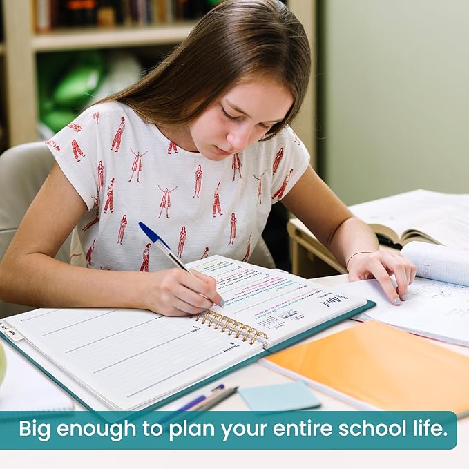 8.5" x 11" Academic Planner 2026-2027, Weekly & Monthly Calendar Planner Book, July 2026 – June 2027, Large Hardcover Organizer with Tabs, Perfect for Teachers, Students, Women & Men – A4, Turquoise