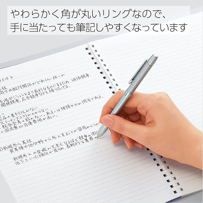 KOKUYO Spiral Lined Notebook, 8.3'' x 5.8'' Pastel Journal A5 Soft Ring Notebooks with Dot 6 mm Ruled, 80 Sheets, Orange 1 Subject Notebook, Note Taking for School. Japan Import (SU-SV338BT-YR)