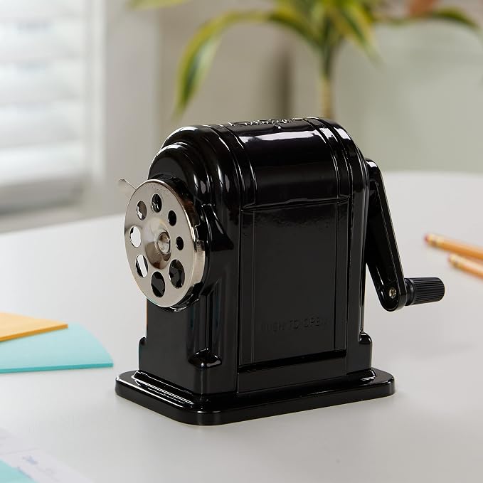 X-ACTO 1001 Ranger 55 Classroom Manual Pencil Sharpener Black (Pack of 6)