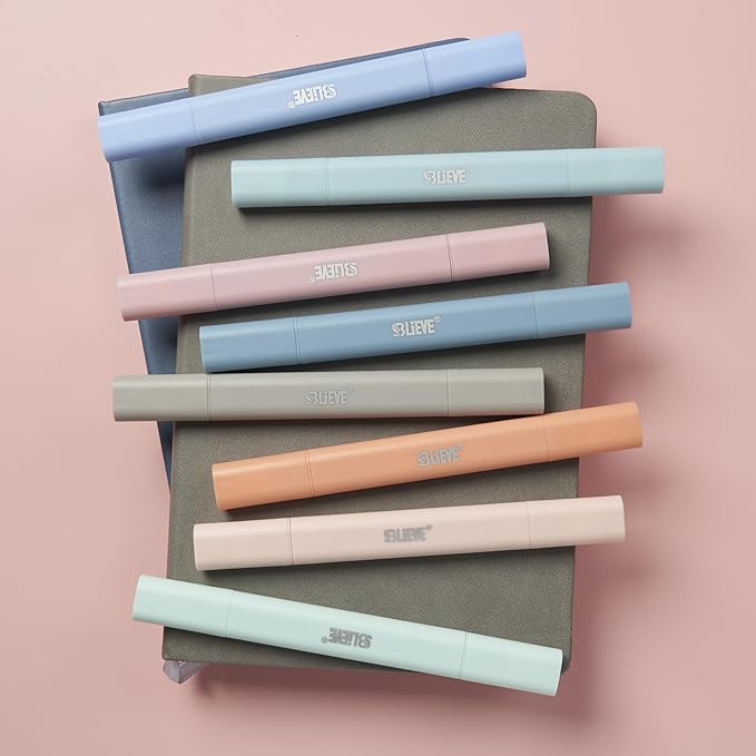 BLIEVE Aesthetic Cute Highlighters No Bleed Through, Dual Tip Chisel & Fine Point, Pastel Colors For Bible & Journaling